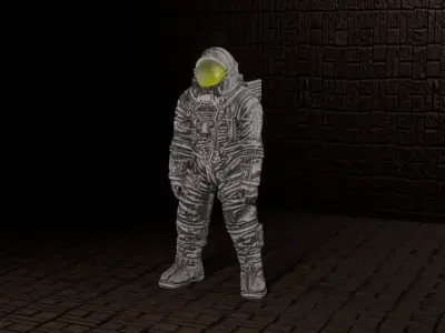 ASTRONAUT TOP Rigged SCi FI  Low-poly 3D model