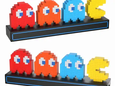 Paladone Pac-Man and Ghosts Light Low-poly 3D model