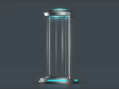 Sci Fi Liquid Cylinder 3D model