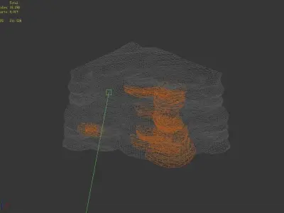 Stone - Large Weathered Stone 06 3D model