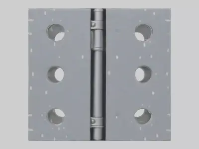 Metal hinge Low-poly 3D model