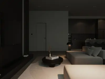 Dark interior scene 3D model purchase