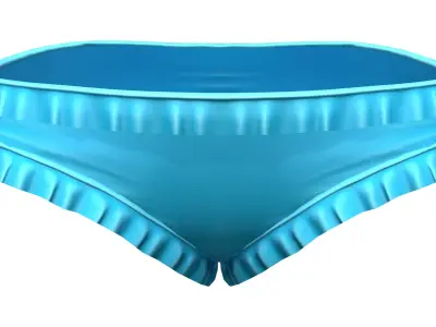 Frill Retro Pin Up Underwear Low-poly 3D model