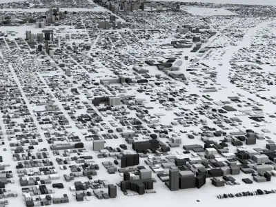 Santa Monica Streets and Buildings 3D model