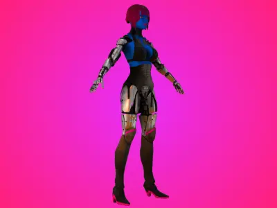Robot Girl 3D model buy