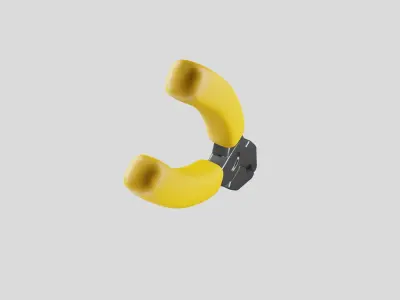 Yellow pliers hand tool 3D model