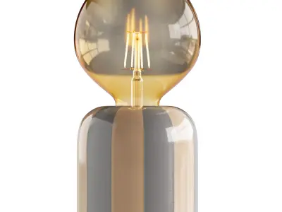 Childrens ceramic table lamp with light bulb Zara Home 3D model