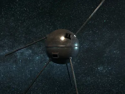 Vanguard TV3 Satellite Low-poly 3D model