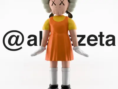  Kaws YOUNG HEE Squid Game Season 2 Textured Low-poly 3D model