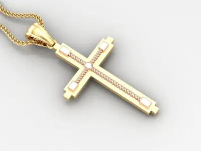 Cross Light Gold 4CP064 3DM STL 3D print model