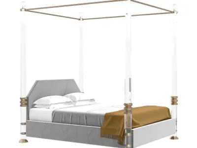 Charles Hollis Jones Bob Hope King-Size Bed in Lucite    3D model