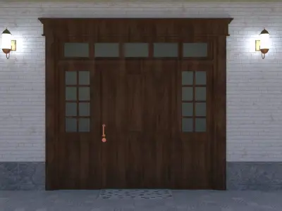 classic doors 3D model purchase