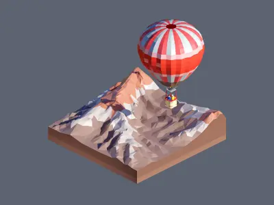 land 73A Low-poly 3D model