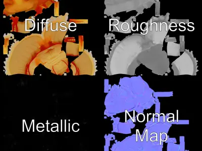 Alien Insect Creature Model Pack with Detailed Features Low-poly 3D model