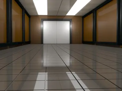 Sci Fi Corridor  Low-poly 3D model