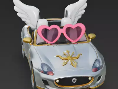 Cupid Roadster 3D Model Low-poly 3D model