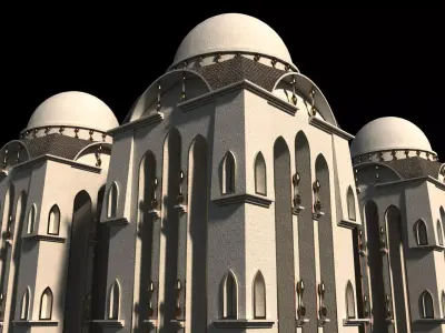 Fantasy Neoclassical tower Low-poly 3D model