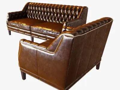 Bespoke custom sofa and chair 3D model