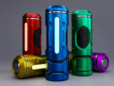 Scifi Grenade Low Poly PBR 3D Model Low-poly 3D model