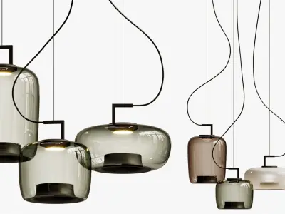 Brokis Brokisled Glass Pendant Lamp Double 3D model