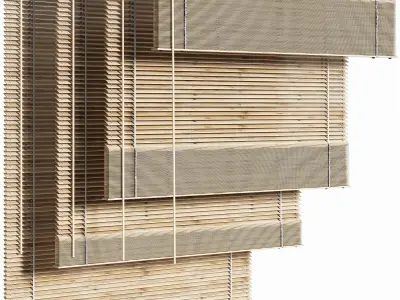 Wooden Blind 01 150 cm 3D model