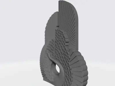 swan monument 3D model