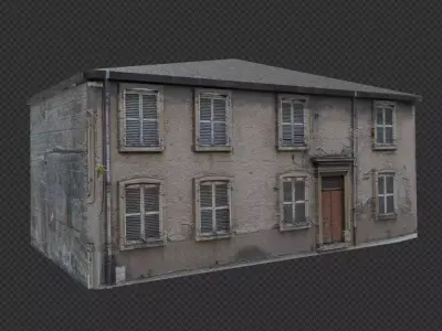 Ultra realistic old building Low-poly 3D model