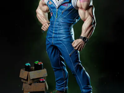 Guile - Street Fighter - Fullsize 3D print model