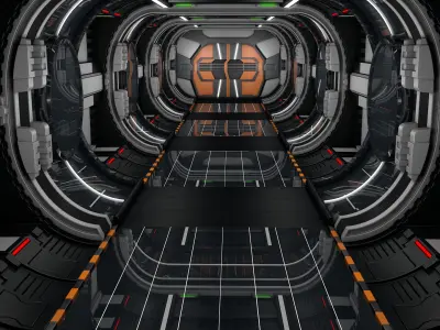 Sci Fi Corridor 3D model 102