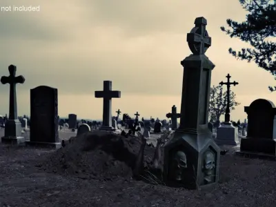  Creepy Cemetery Scene 