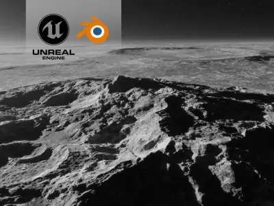 Moon Mountain 2 with 8K Textures 3D model