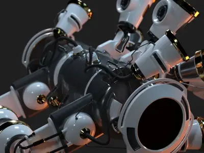 Spaceship Spherical 3D model