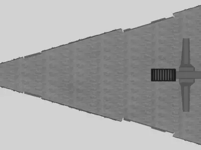  Redesign Praetor class star battlecruiser Low-poly 3D model