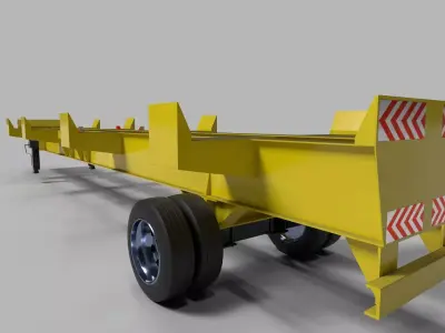 Trailer port Low-poly 3D model
