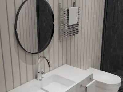 Modern Small Bathroom 3D model