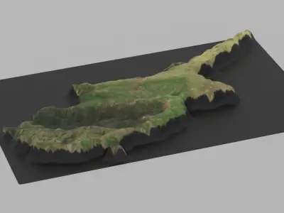 Cyprus Map Country Low-poly 3D model