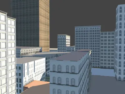 3D Lifesize Textured City Model vol 3 Low-poly 3D model