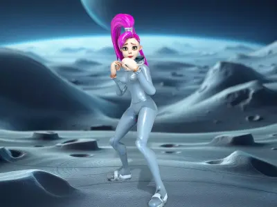 Vivid Space Explorer model pack Low-poly 3D model