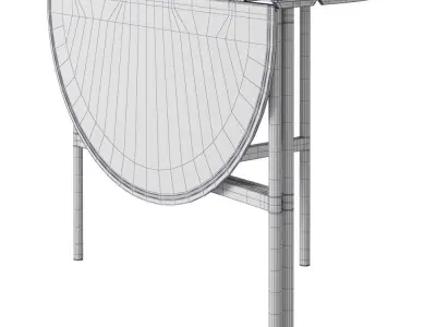 Rejuvenation Skagerak Picnic Table and stool Low-poly 3D model