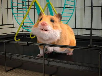  Golden Hamster Rigged 