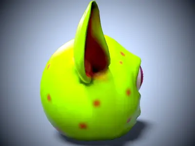 little cartoon alien Low-poly 3D model