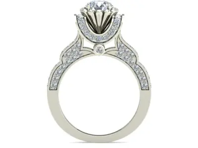 Women Ring  Render 3dm STL OBJ FBX Details 3D print model 76