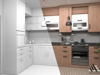 Modern Kitchen 3D model Free 3D model