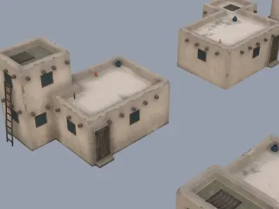 Medieval Desert Houses Asset Pack 3D model