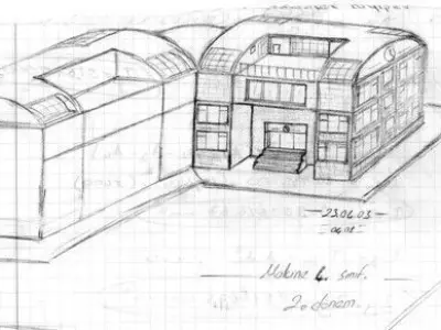 library building Free 3D model