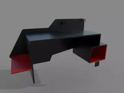 Gaming Desk Low-poly 3D model