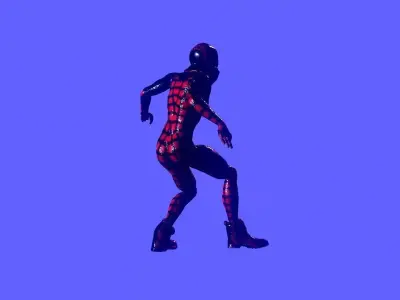 Bloody web Super hero Low-poly 3D model