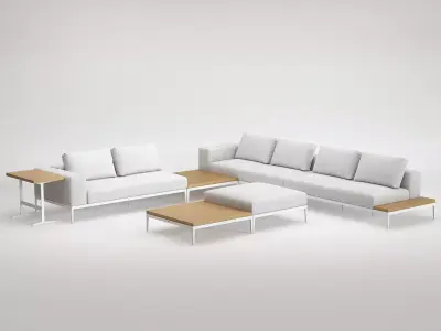 O C S C C outdoor sectional sofa set 3D model