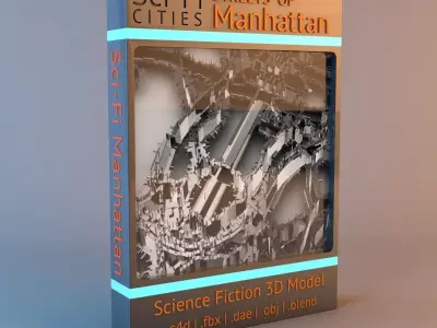 Sci-Fi Manhattan Streets 3D model