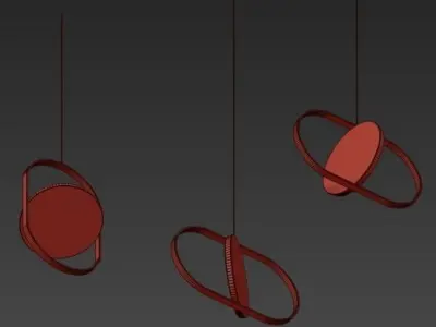 KUU reversible pendant light 3D model